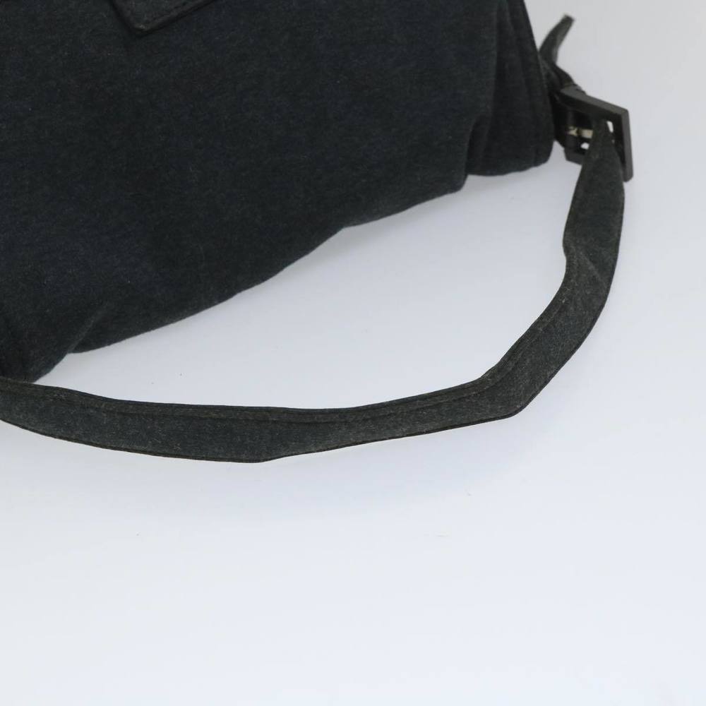 FENDI Mamma Baguette Shoulder Bag Cotton Gray 2305 26325 008 Auth ep2054 - Picture 7 of 16